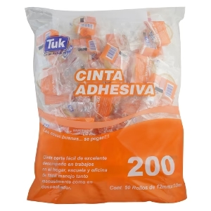 Cinta Transp 12X10 TUCK 200 Paq C/50 Pzas