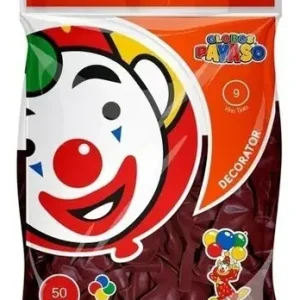 Globo DECORATOR #9 C/50 Vino Tinto