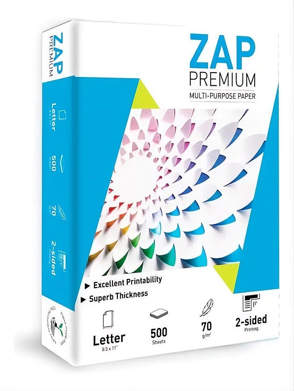Hoja Blanca Carta 500H ZAP Premium 95% Blanco