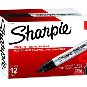 Marcador Permanente Sharpie King Size Negro 12 Piezas