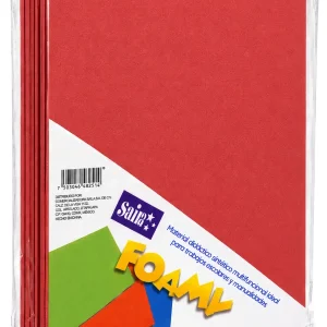 Foamy Liso SAIRA Rojo C/24 Pzas
