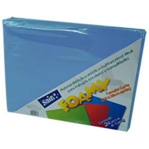 Foamy Liso SAIRA Azul Cielo C/24 Pzas