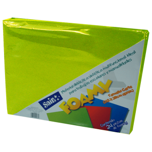 Foamy Liso SAIRA Verde Limon C/24 Pzas