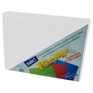 Foamy Liso SAIRA Blanco C/24 Pzas