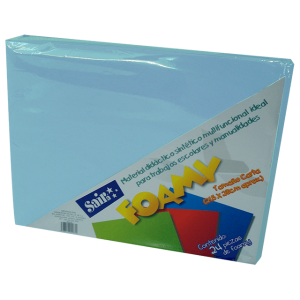 Foamy Liso SAIRA Azul Pastel C/24 Pzas