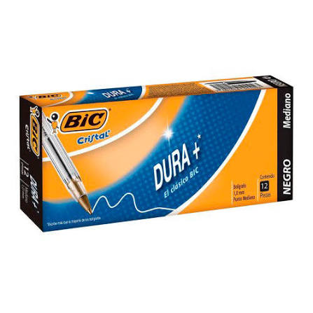 Bolig BIC P 1.0 PMediano Negro C/12 Pzas
