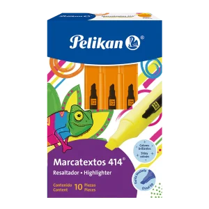 Marcatexto Pelikan Naranja 10 Piezas