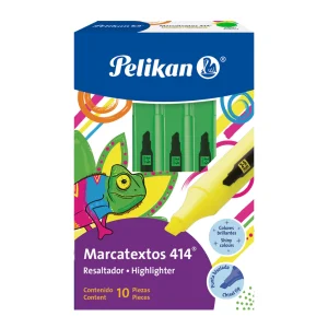 Marcatexto Pelikan Verde 10 Piezas