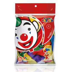 Globo #9 Latex PAYASO Surtido C/25 Pza