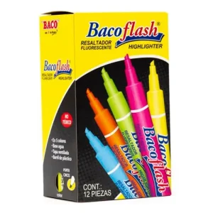 Marcatexto BACO Grueso Amarillo 12 Piezas