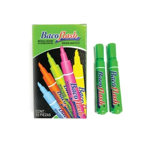 Marcatexto BACO Grueso Verde 12 Piezas