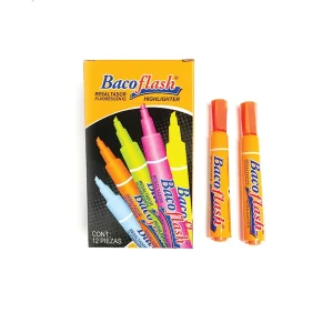 Marcatexto BACO Grueso Naranja 12 Piezas
