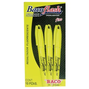 Marcatexto BACO PFino Amarillo 10 Piezas