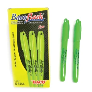 Marcatexto BACO PFino Verde 10 Piezas
