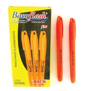 Marcatexto BACO PFino Naranja 10 Piezas