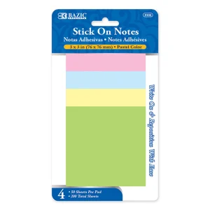 Notas Adhesivas 3X3″ Pastel 5102 BAZIC