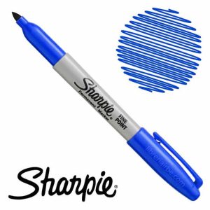 Marcador Permanente Sharpie Punto Fino Azul Pza