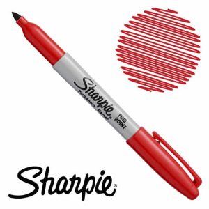 Marcador Permanente Sharpie Punto Fino Rojo Pza
